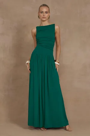 NALLA MAXI DRESS - EMERALD