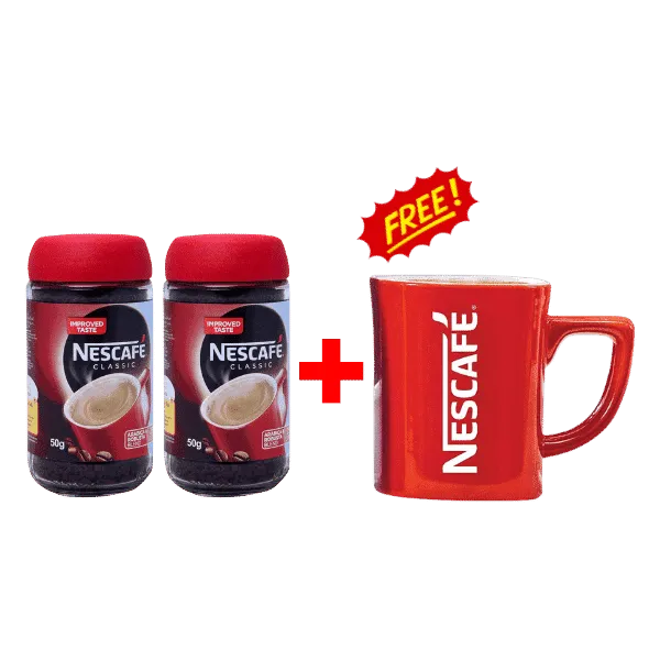 NESCAFE CLASSIC COFFEE 50 50GM WITH FREE COFFEE MUG