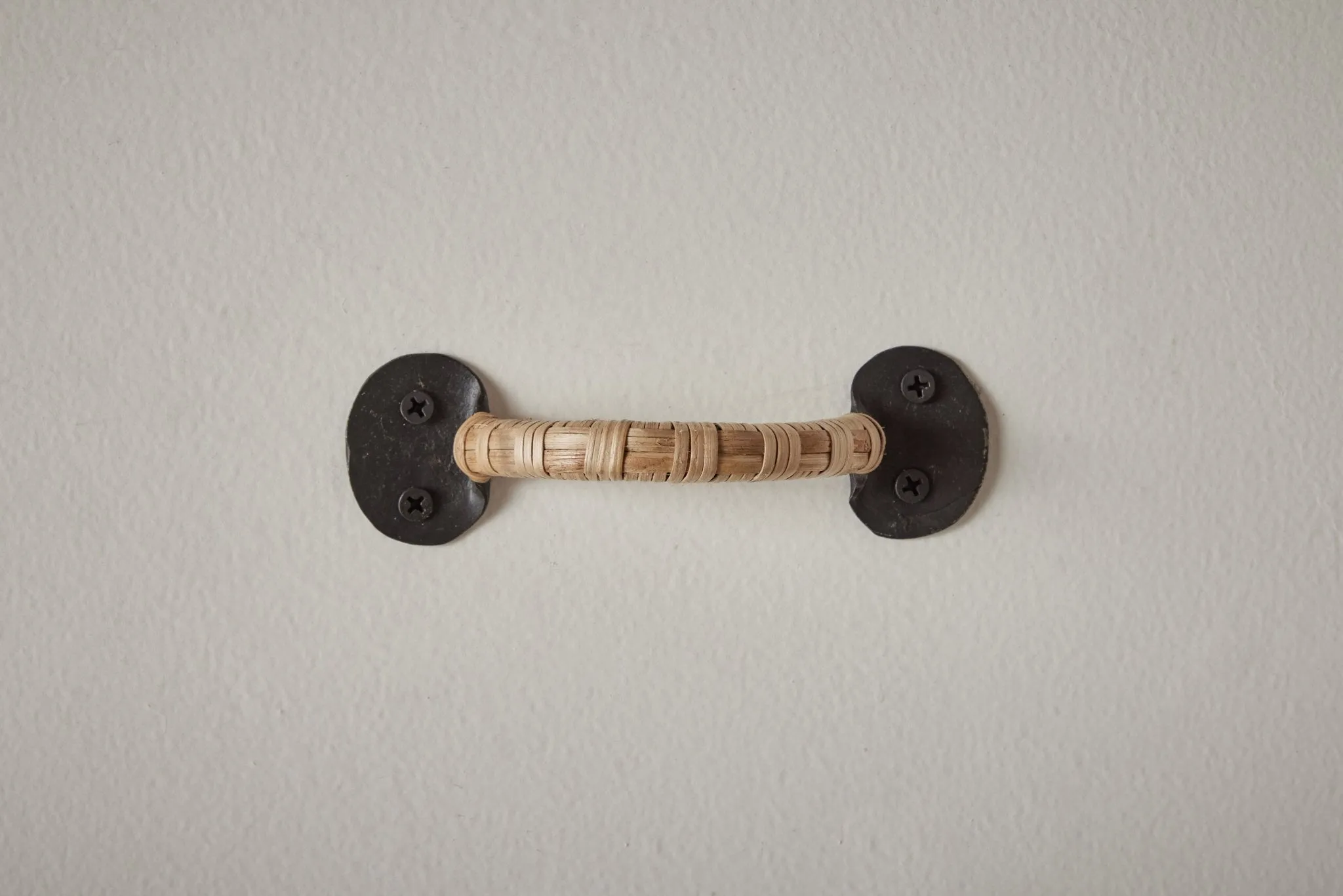 Nickey Kehoe Forged Iron Drawer Pull with Bamboo