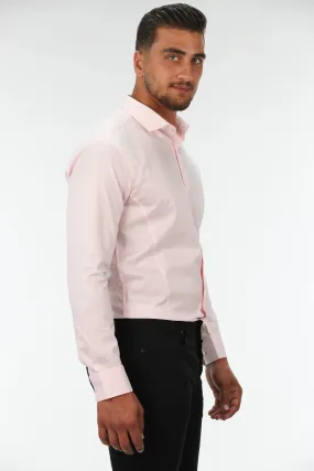 Non Iron Long Sleeved Light Pink Shirt