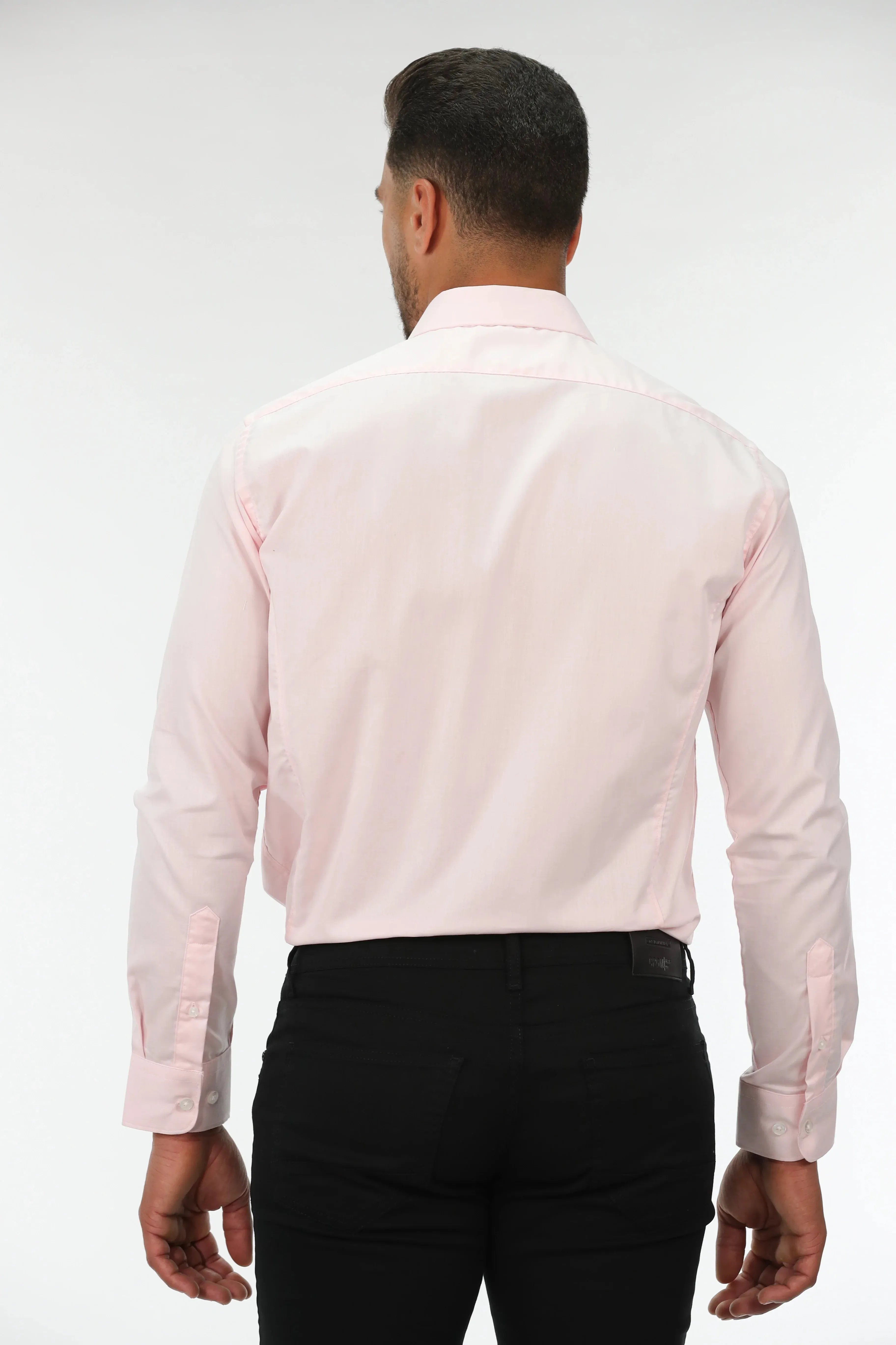 Non Iron Long Sleeved Light Pink Shirt