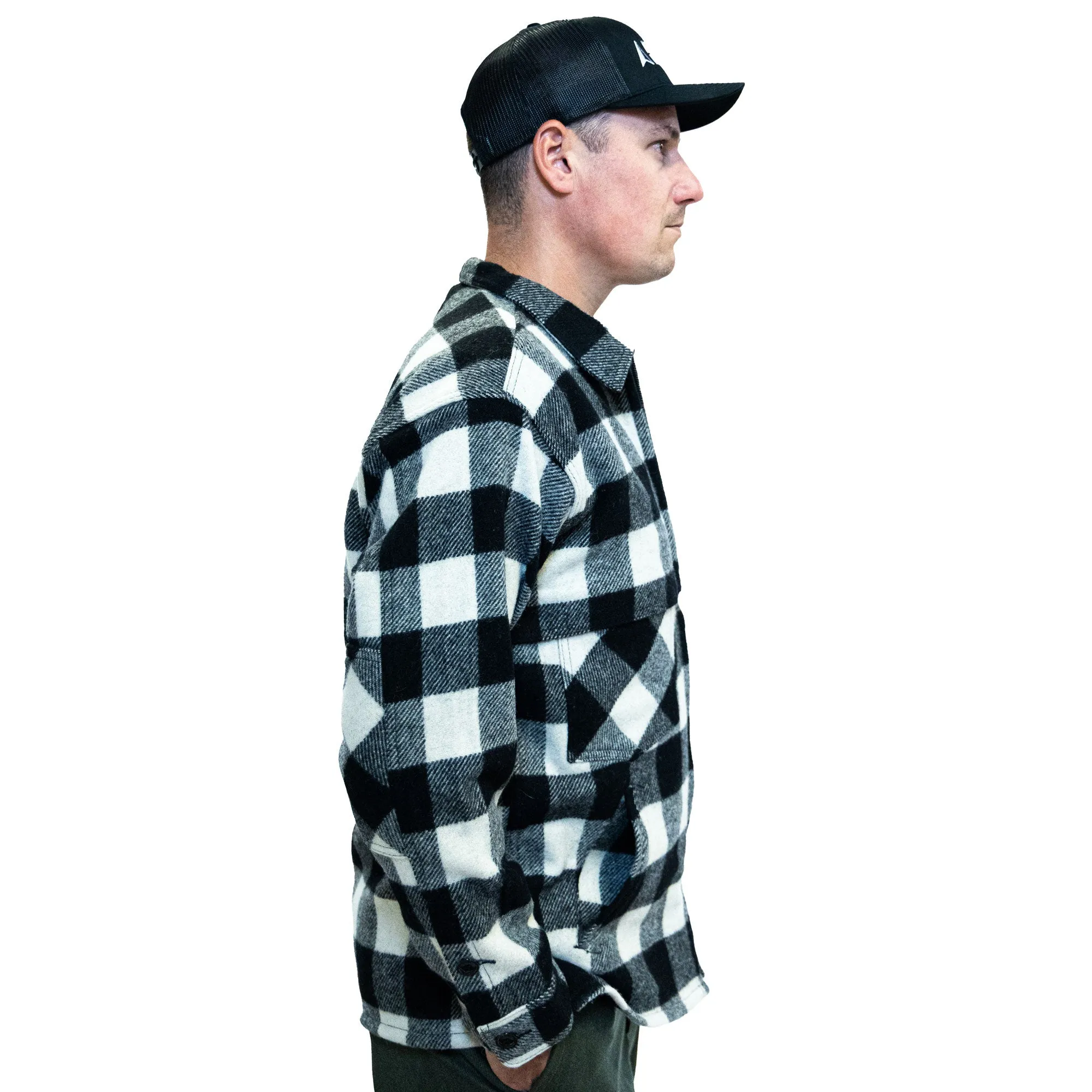 Northwoods x 1842 Jac Shirt - White & Black Buffalo Check