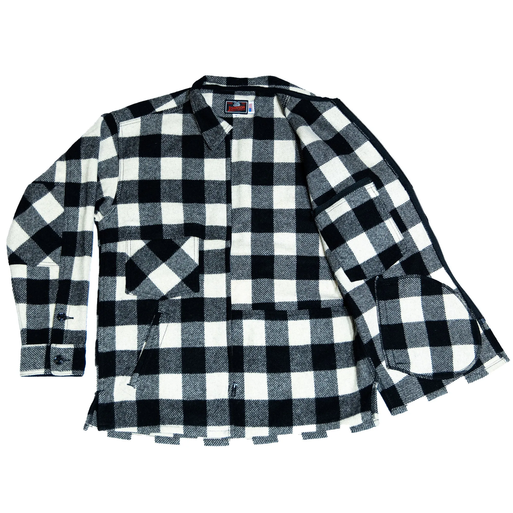 Northwoods x 1842 Jac Shirt - White & Black Buffalo Check