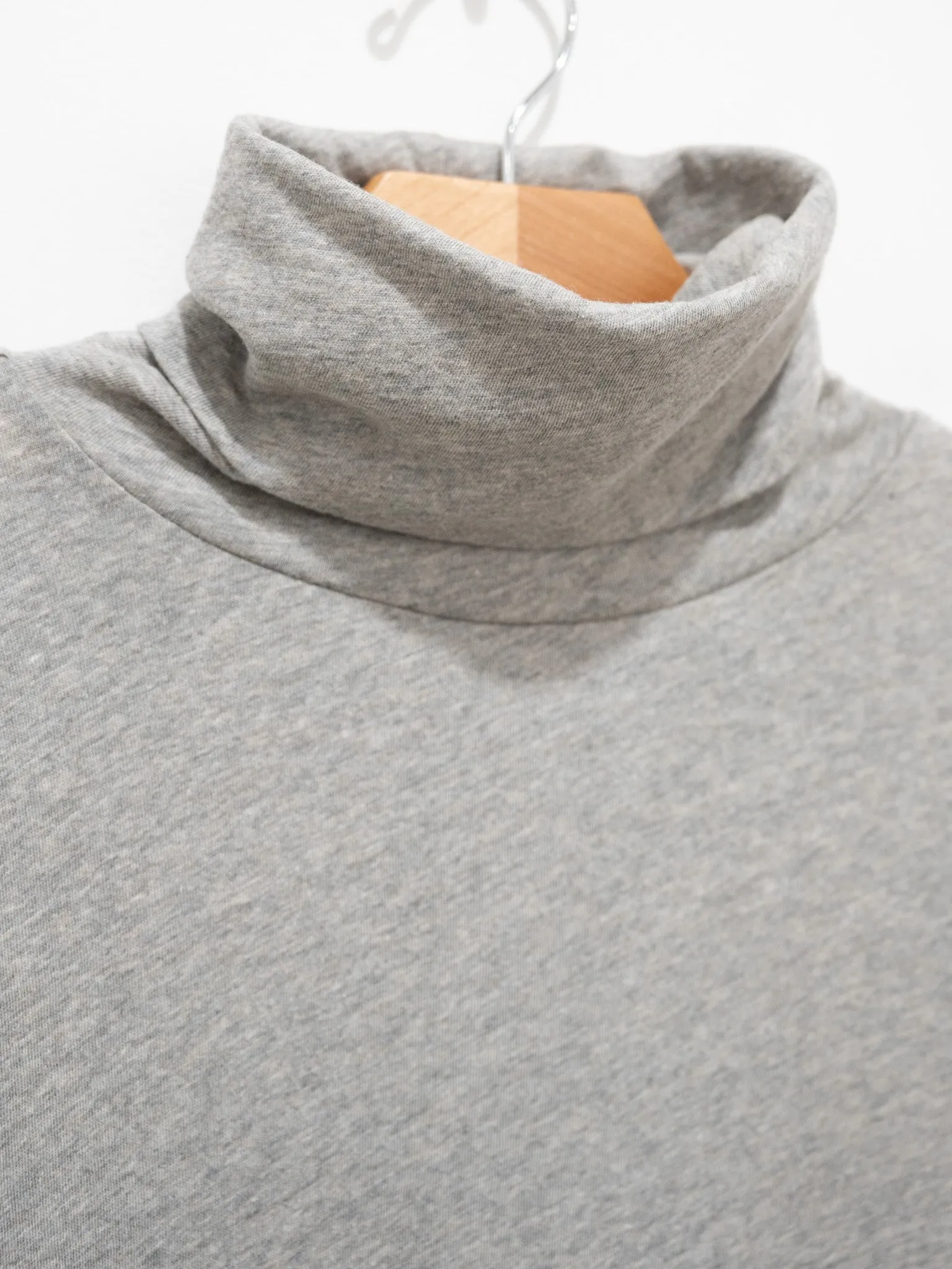 Organic Cotton Turtleneck Tee - Gray