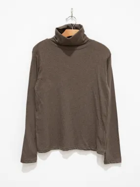 Organic Cotton Turtleneck Tee - Mocha