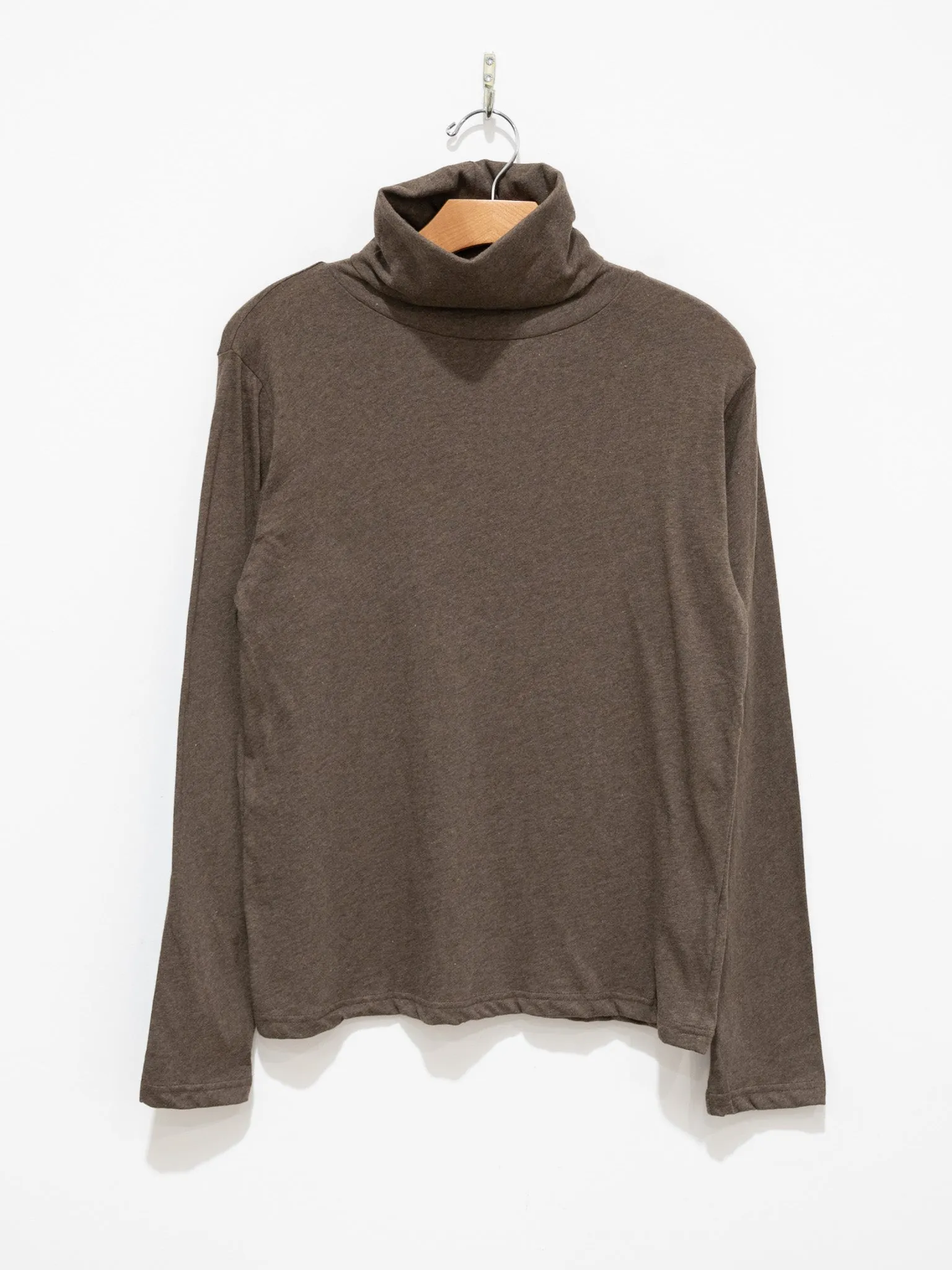 Organic Cotton Turtleneck Tee - Mocha