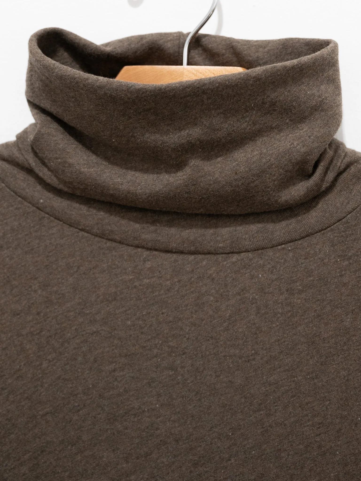 Organic Cotton Turtleneck Tee - Mocha