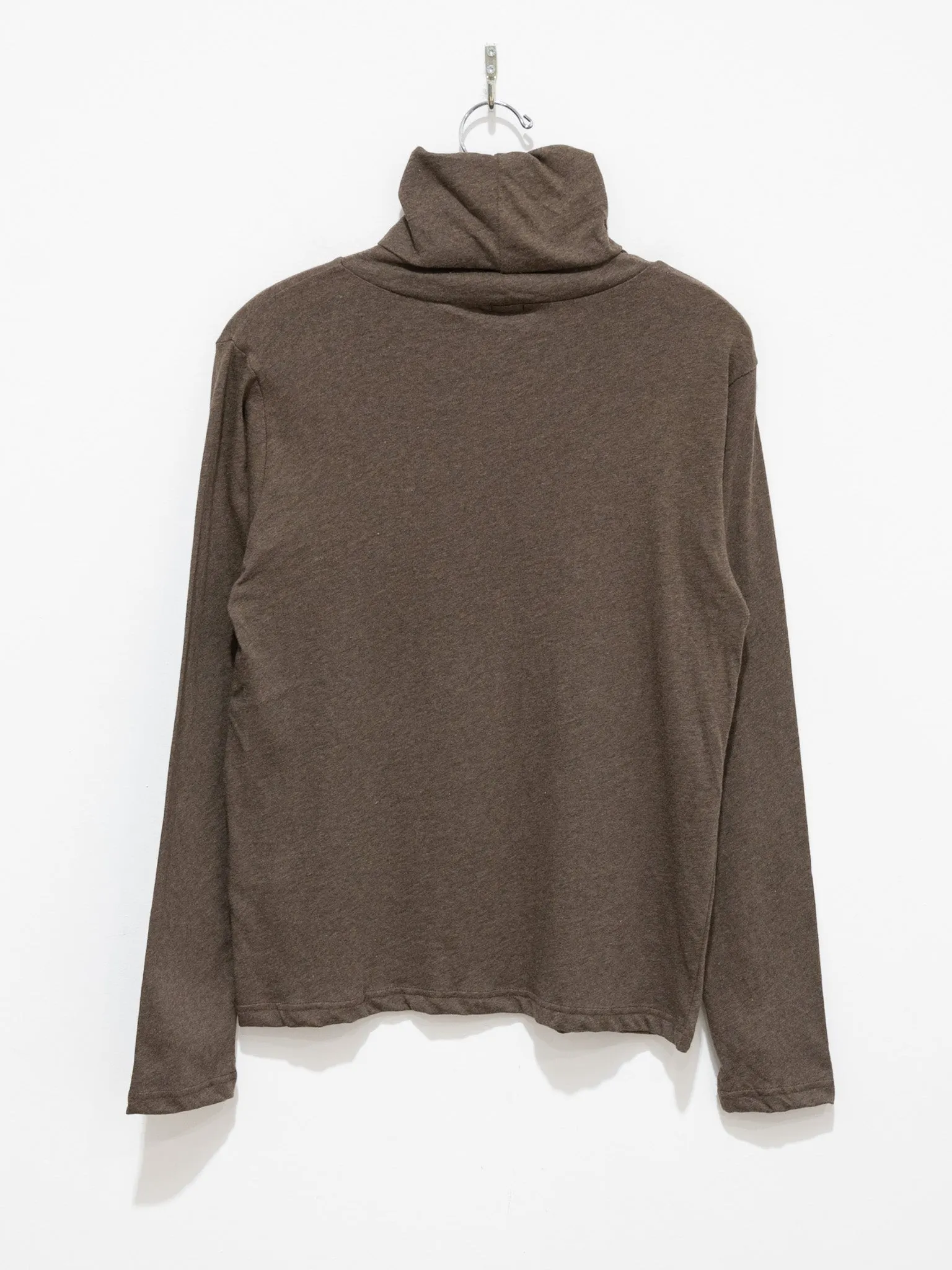 Organic Cotton Turtleneck Tee - Mocha