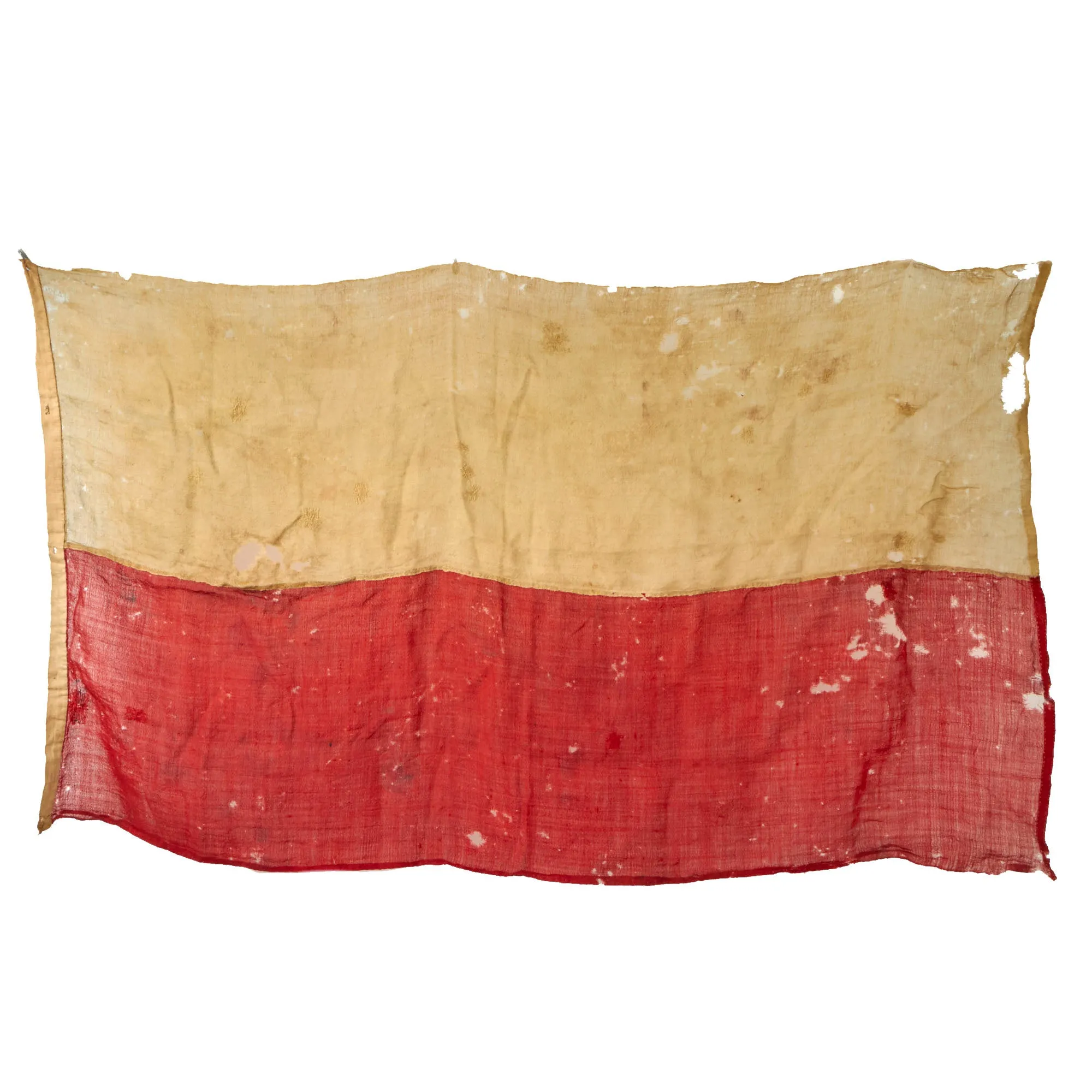 Original Polish Early 20th Century National Flag of Poland, Circa 1919 - 63” x 35”