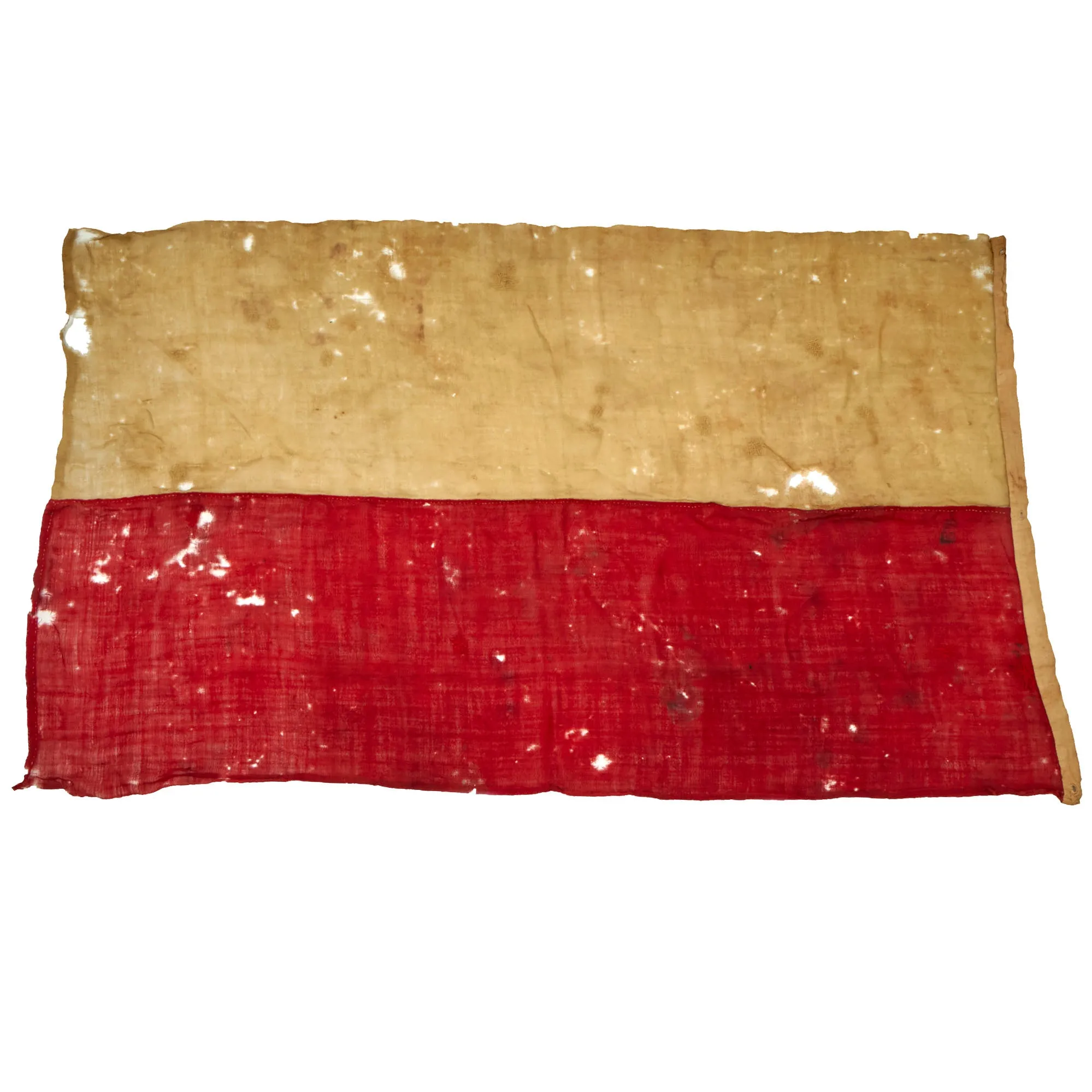 Original Polish Early 20th Century National Flag of Poland, Circa 1919 - 63” x 35”