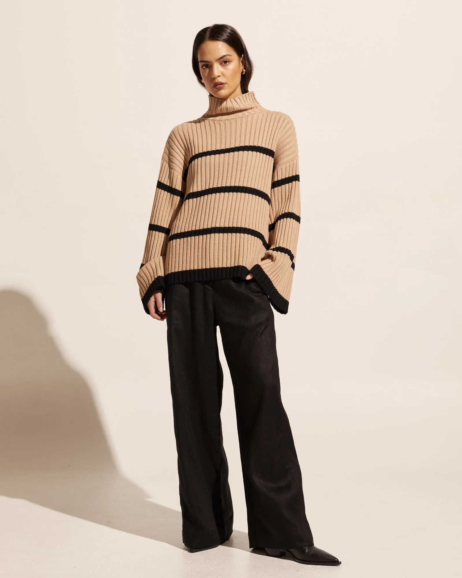 Privy Knit in Camel/Black