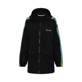 Rainbow Track Windbreaker in Black