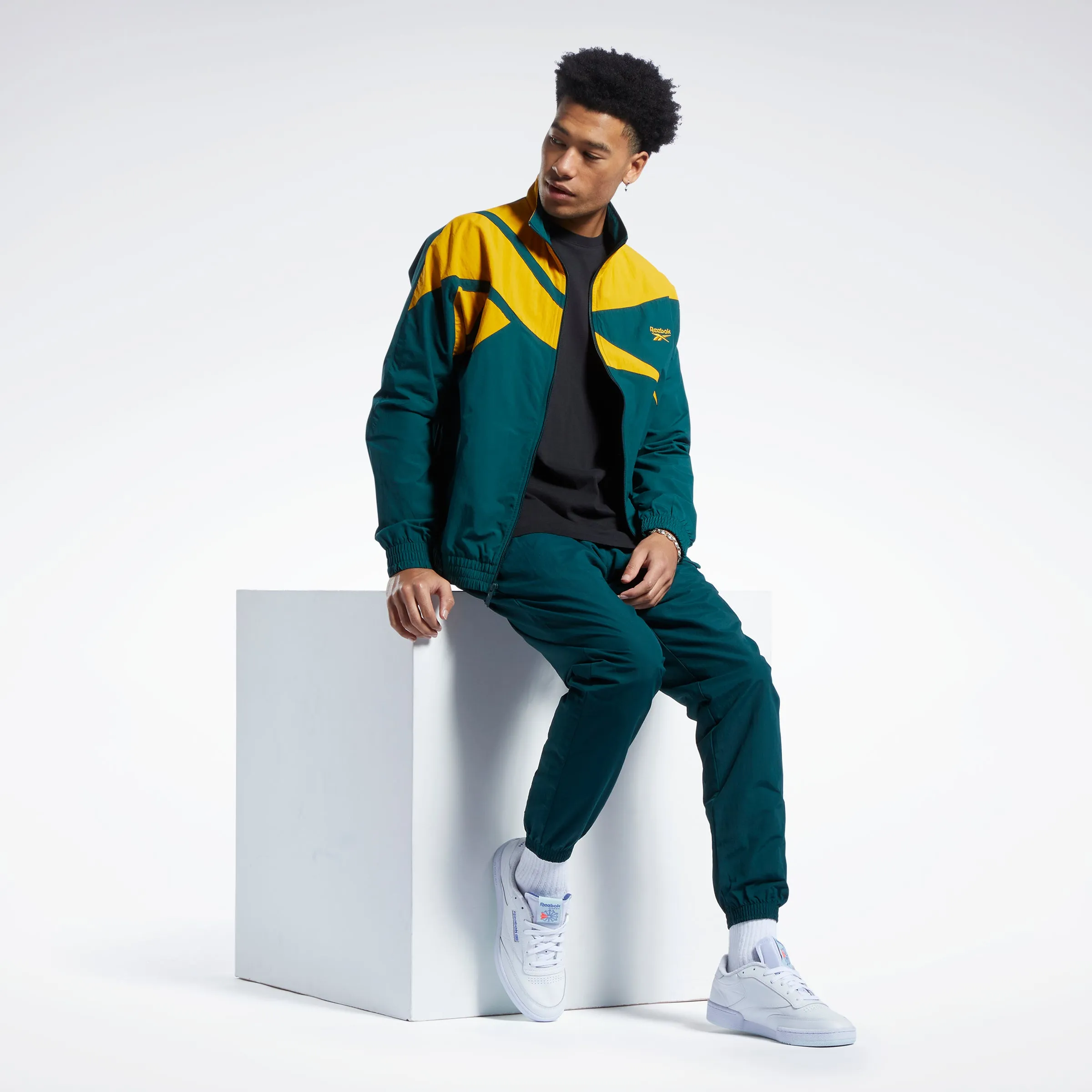 Reebok Apparel Men Classics Vector Track Top Forest Green