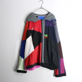 “Re:make” asymmetry colorful  track jacket