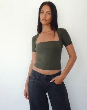 Requa Crop Top in Olive