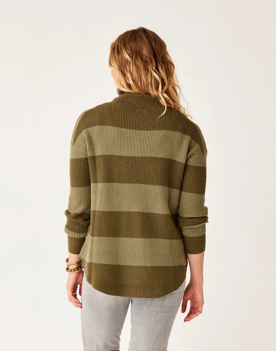 Rockvale Sweater: Lt. Fir Stripe