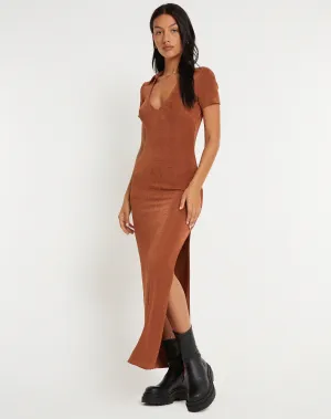 Savita Maxi Dress in Bronze