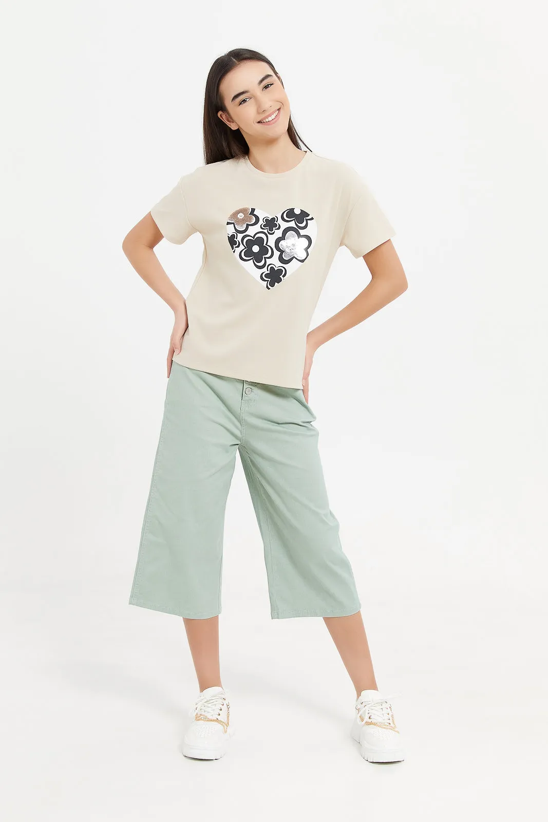 Senior Girls Green Culottes