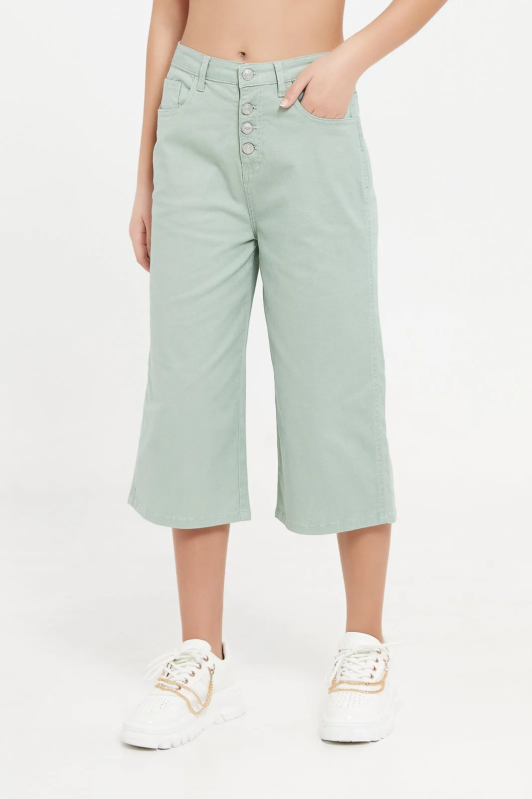 Senior Girls Green Culottes