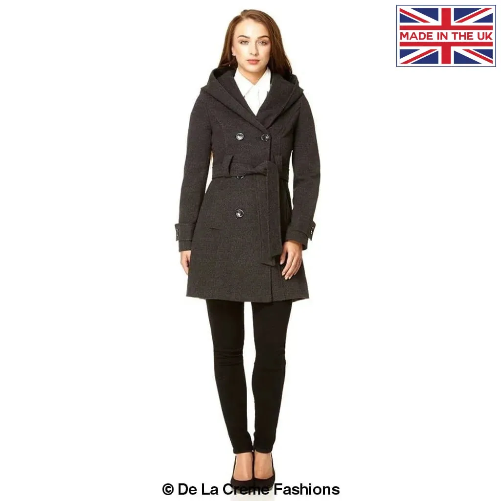 Slim Fit Shawl Hooded Coat (1325)