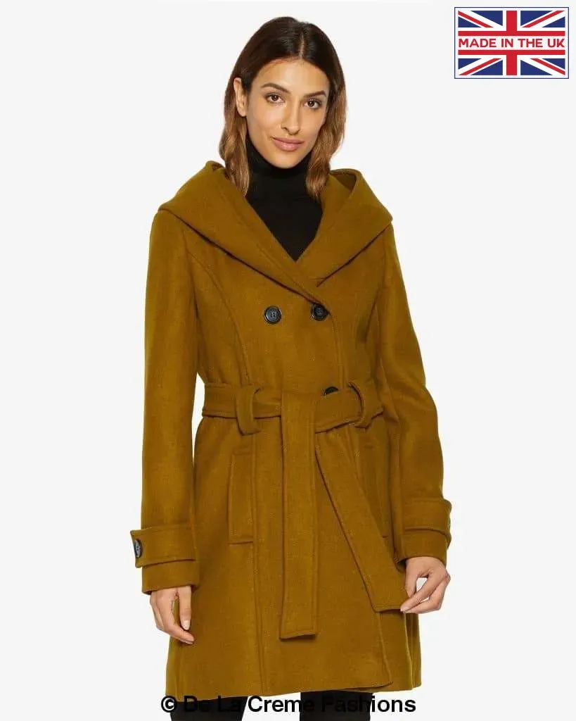 Slim Fit Shawl Hooded Coat (1325)