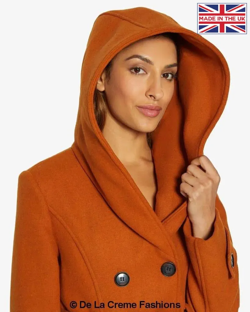 Slim Fit Shawl Hooded Coat (1325)