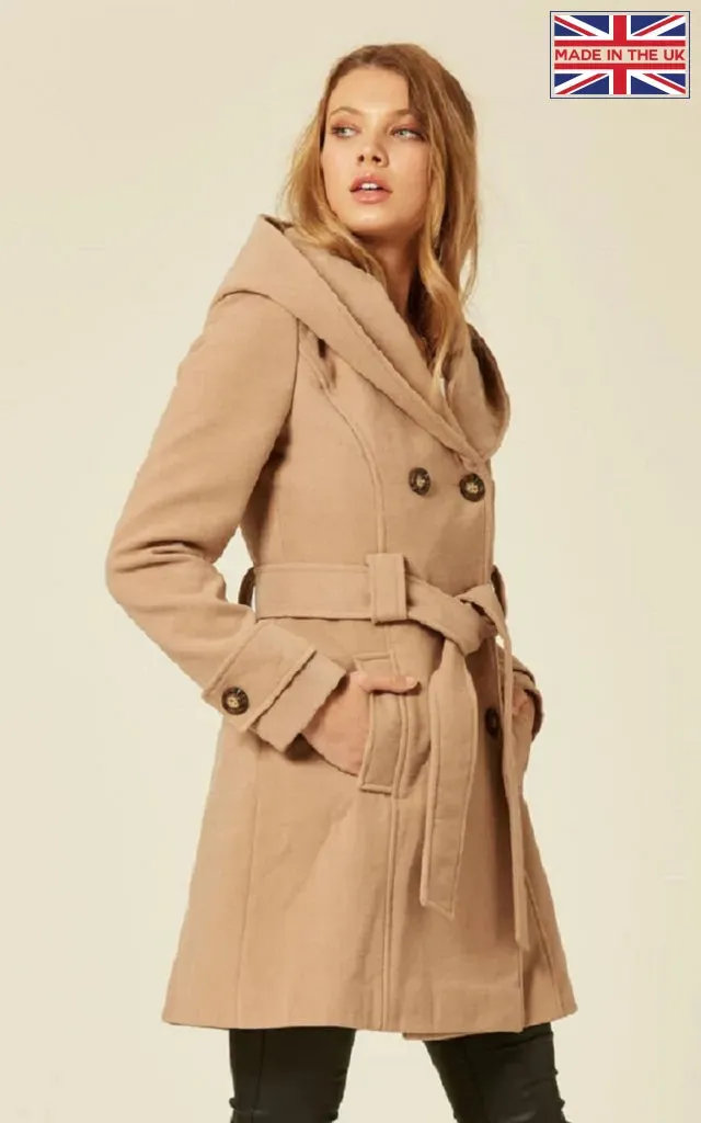 Slim Fit Shawl Hooded Coat (1325)