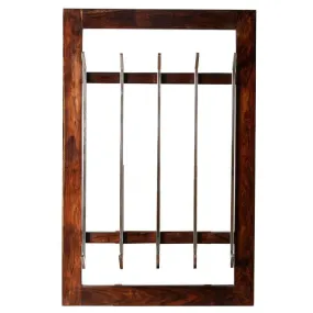 Small Rosewood Wall 10 coat rack