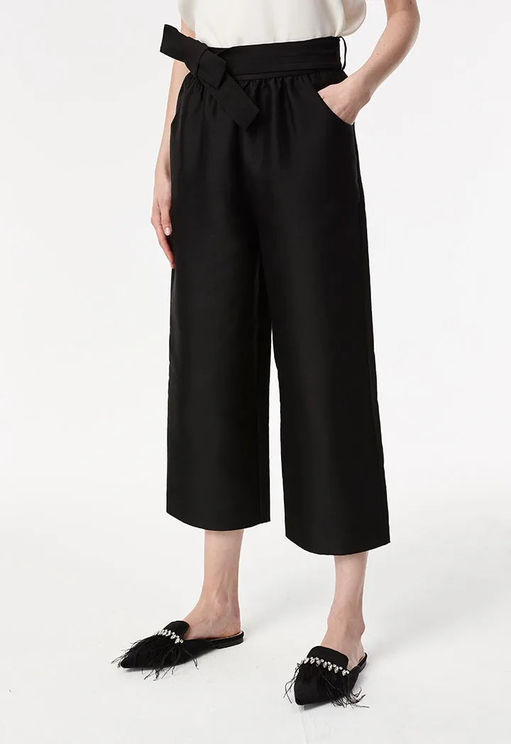 Solid Black Culottes