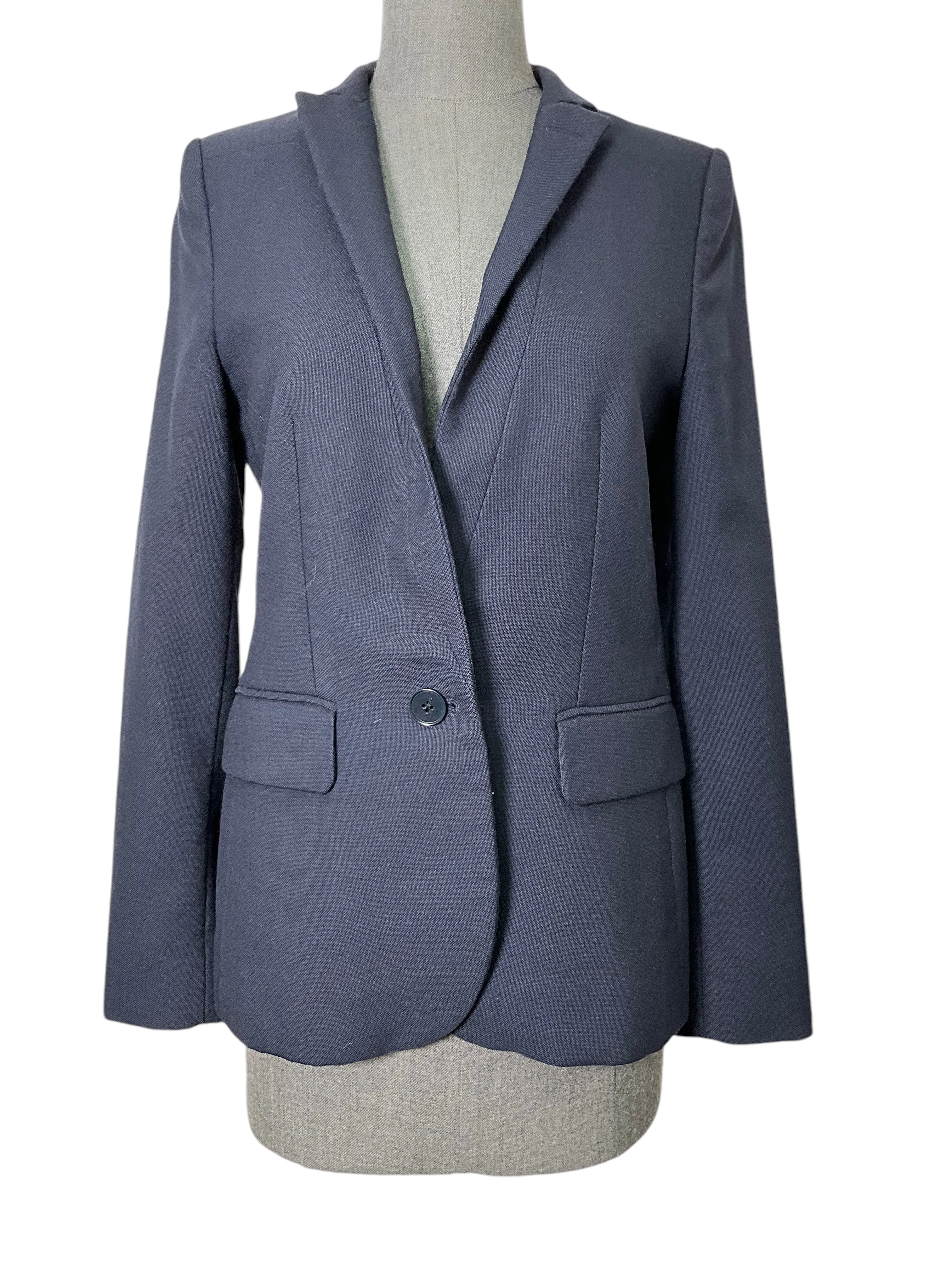 Stella McCartney Fleur Felt-Collar Wool Blazer Jacket Size M