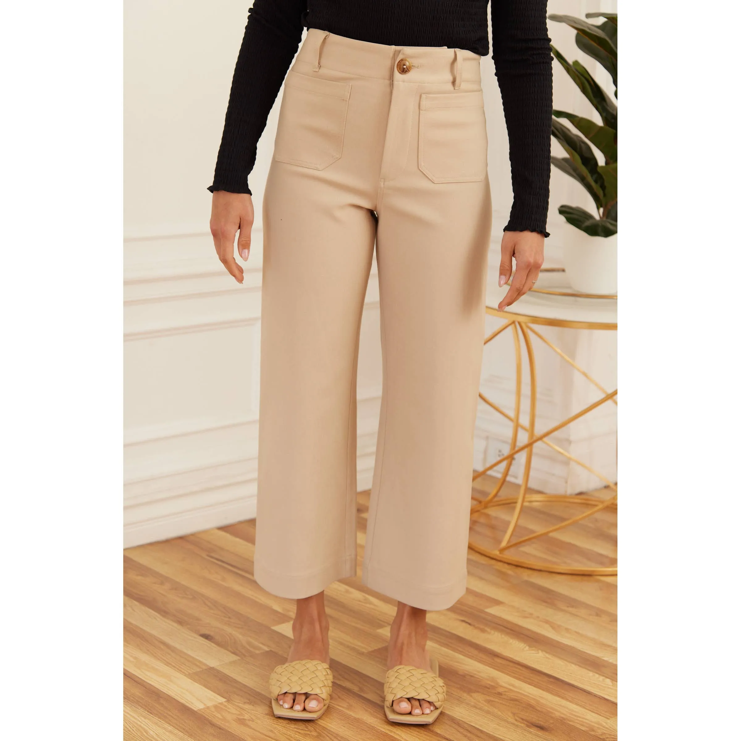 Super Stretch Pocket Front Knit Pants (Black/Wine/Olive/Khaki)