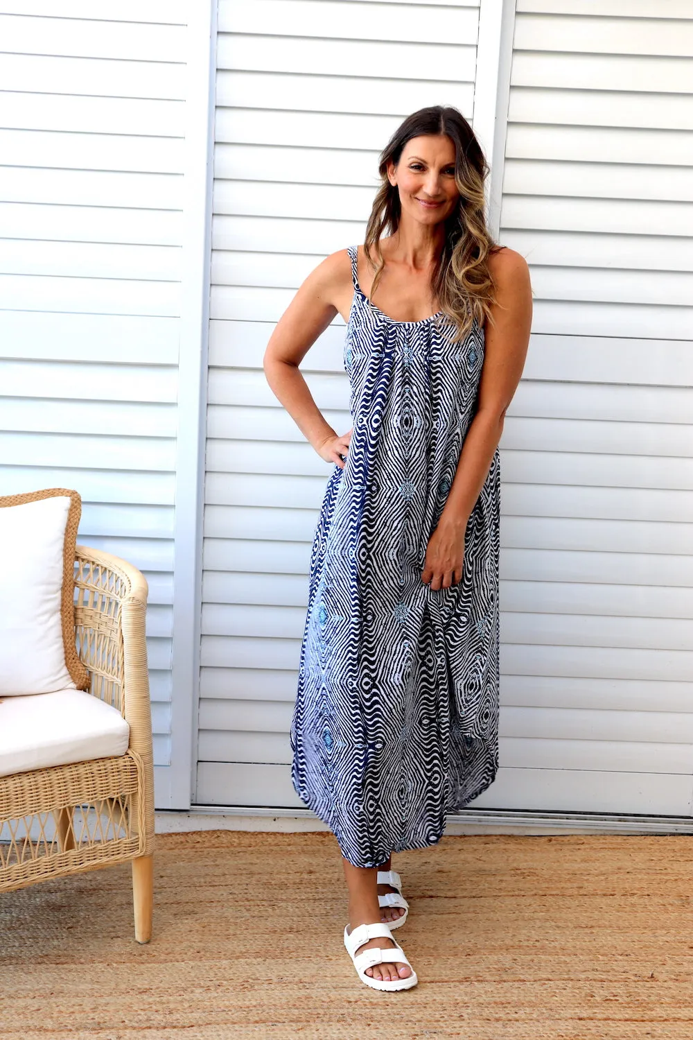 Sweet Summer Maxi in Uluru Navy