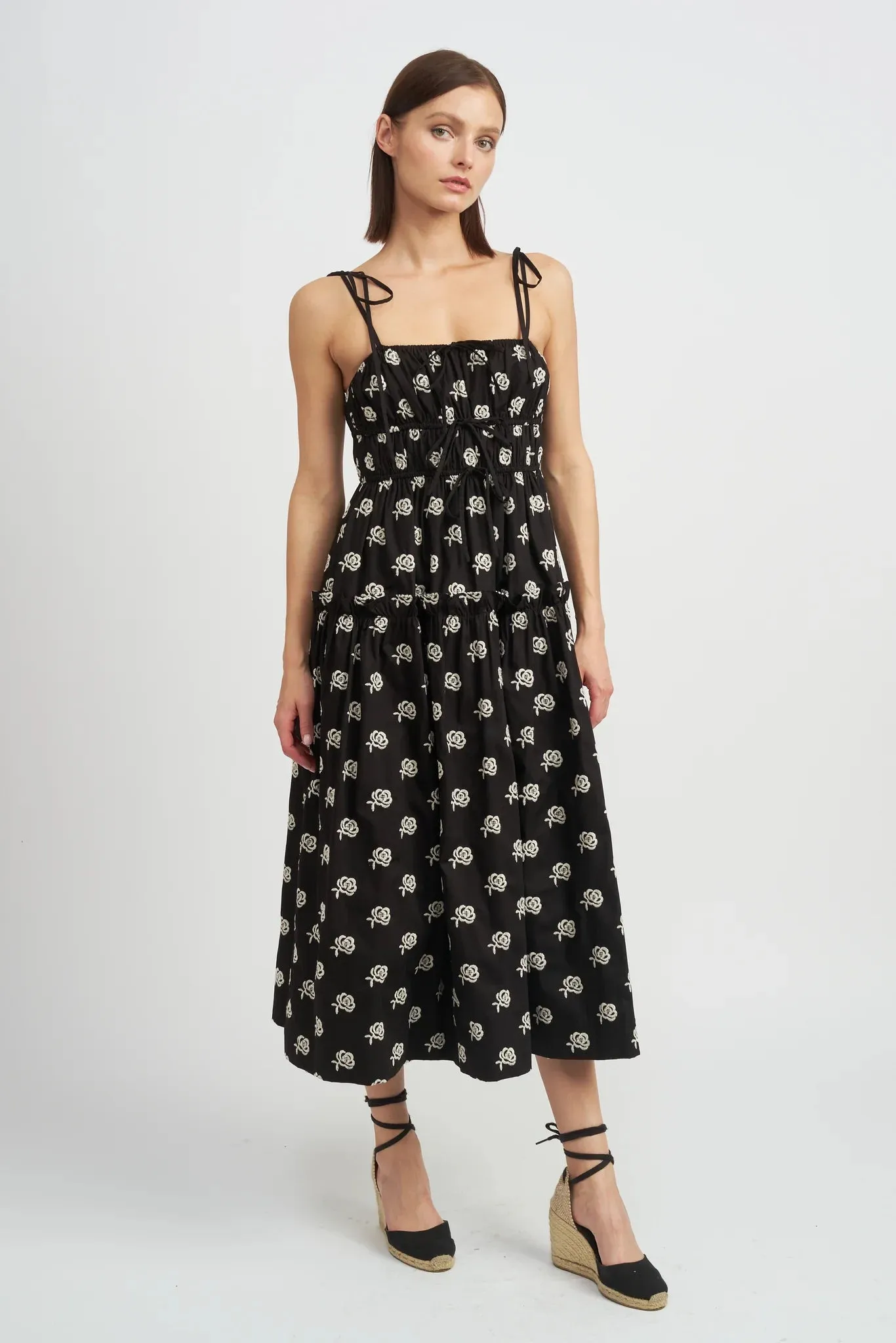 The Adreana Bow Midi Dress