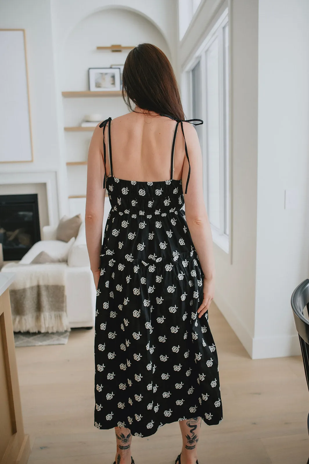 The Adreana Bow Midi Dress