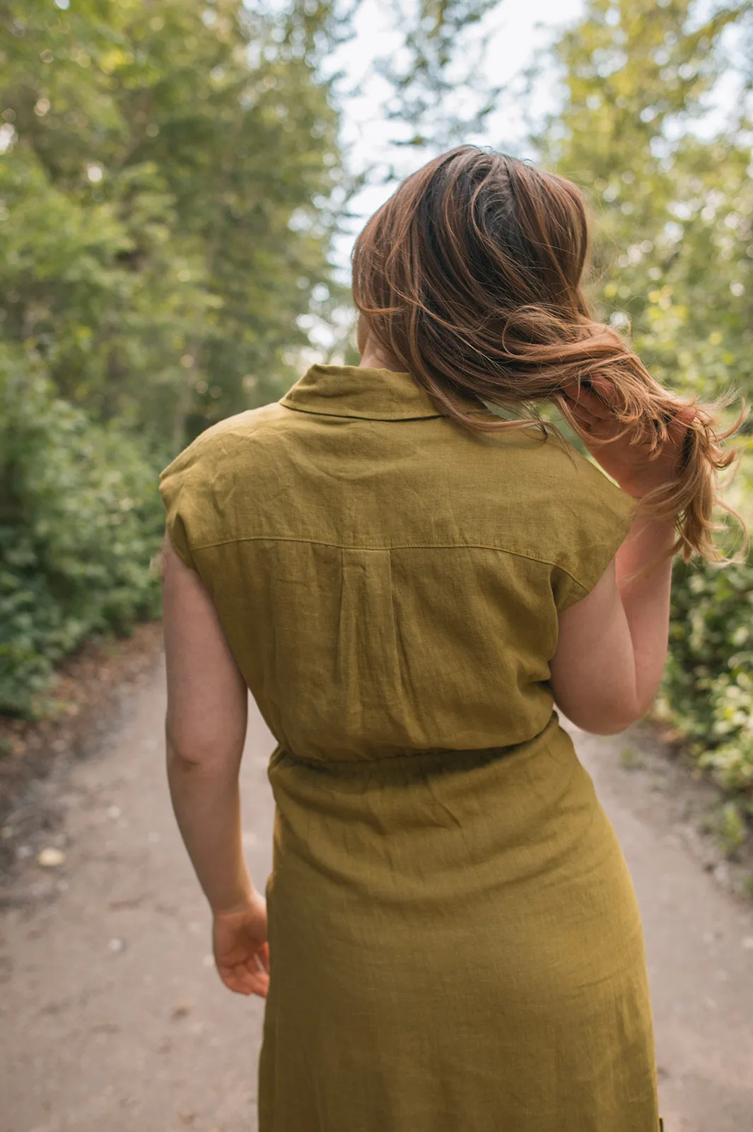 The All You Need Linen Maxi Dress - Olive