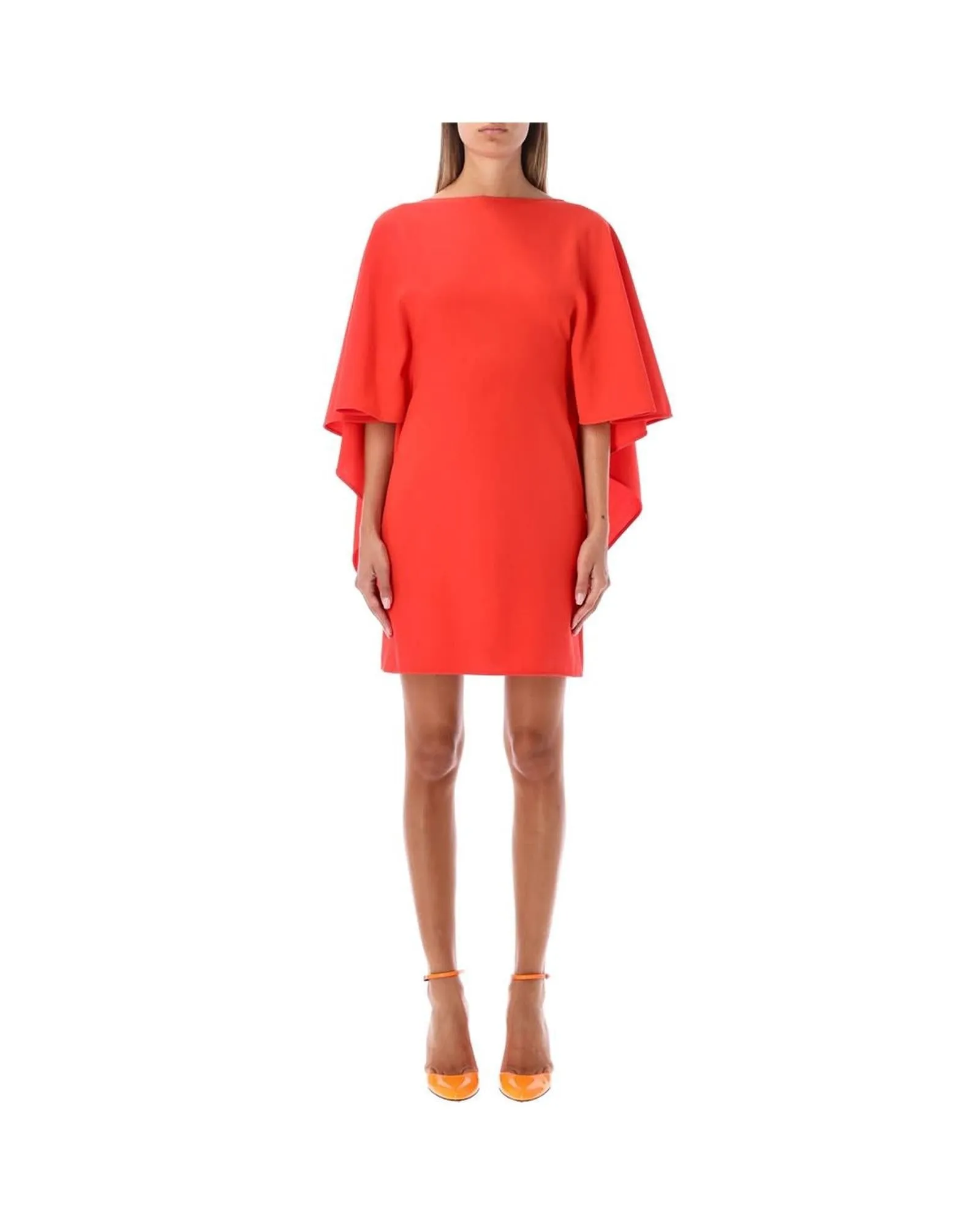 The Attico Cape Dress in Red