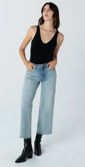 The Greta High Waist Culotte Denim - Bend