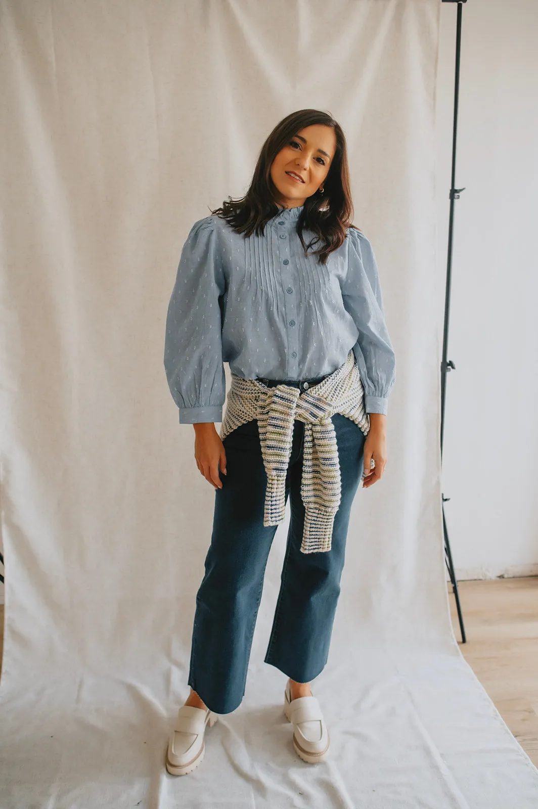 The Greta Mid-Rise Wide Leg Crop Denim - San Vicente