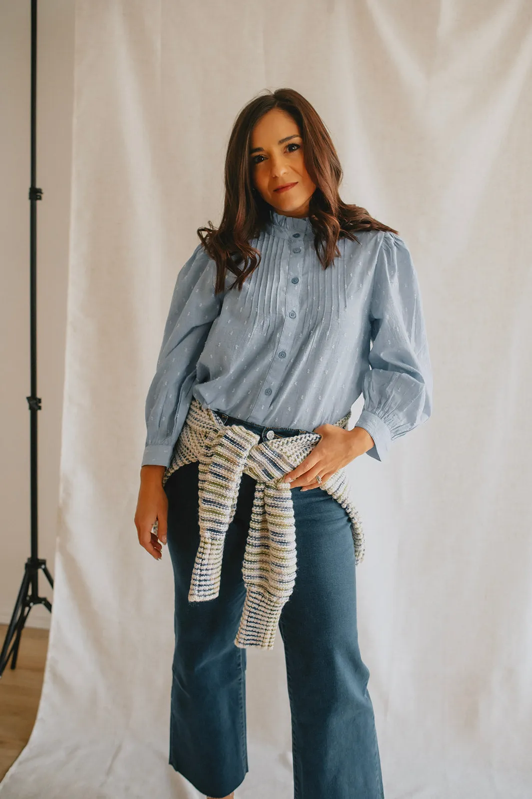 The Greta Mid-Rise Wide Leg Crop Denim - San Vicente