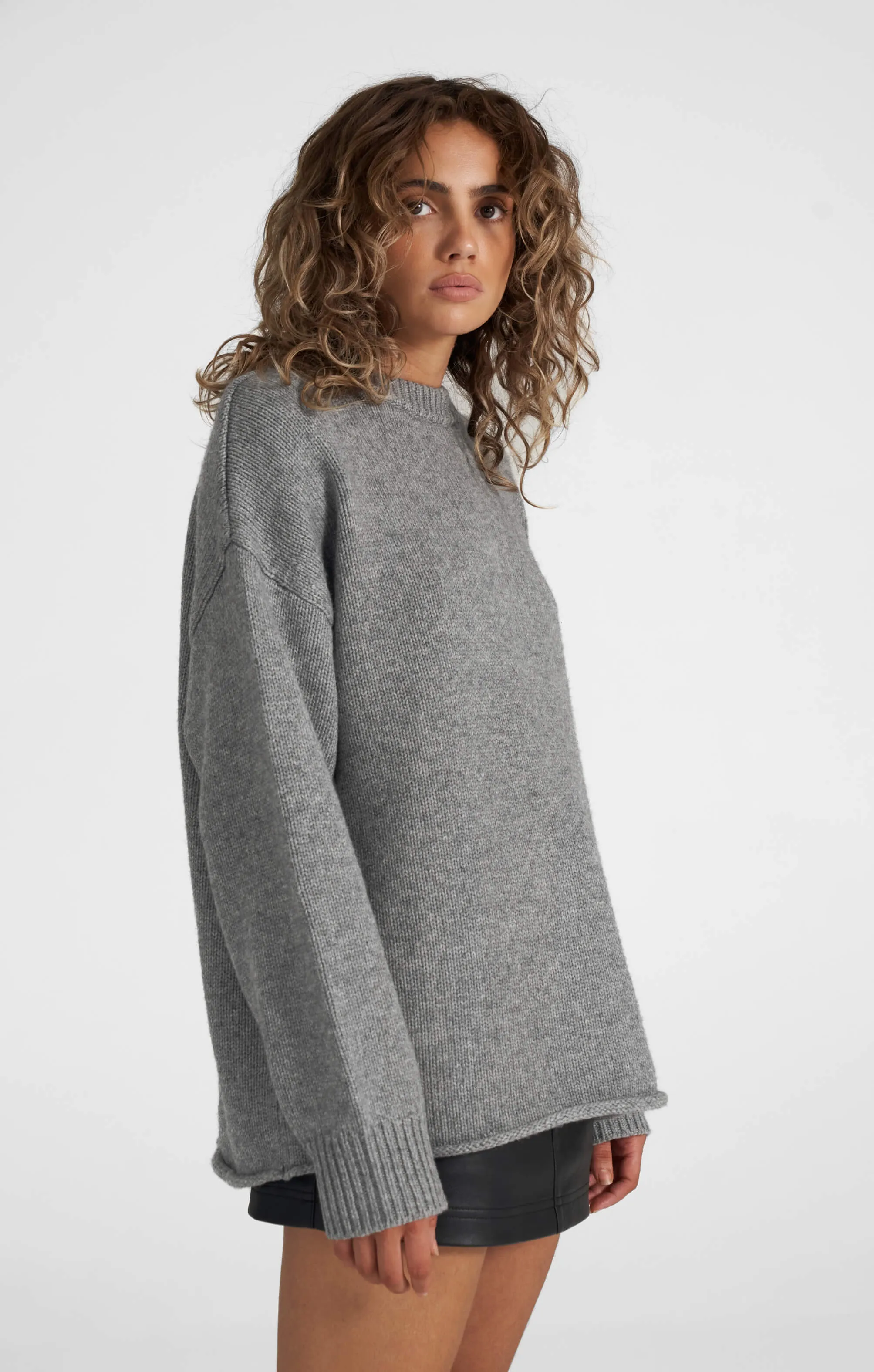 THE HEAVY KNIT LONG - GREY