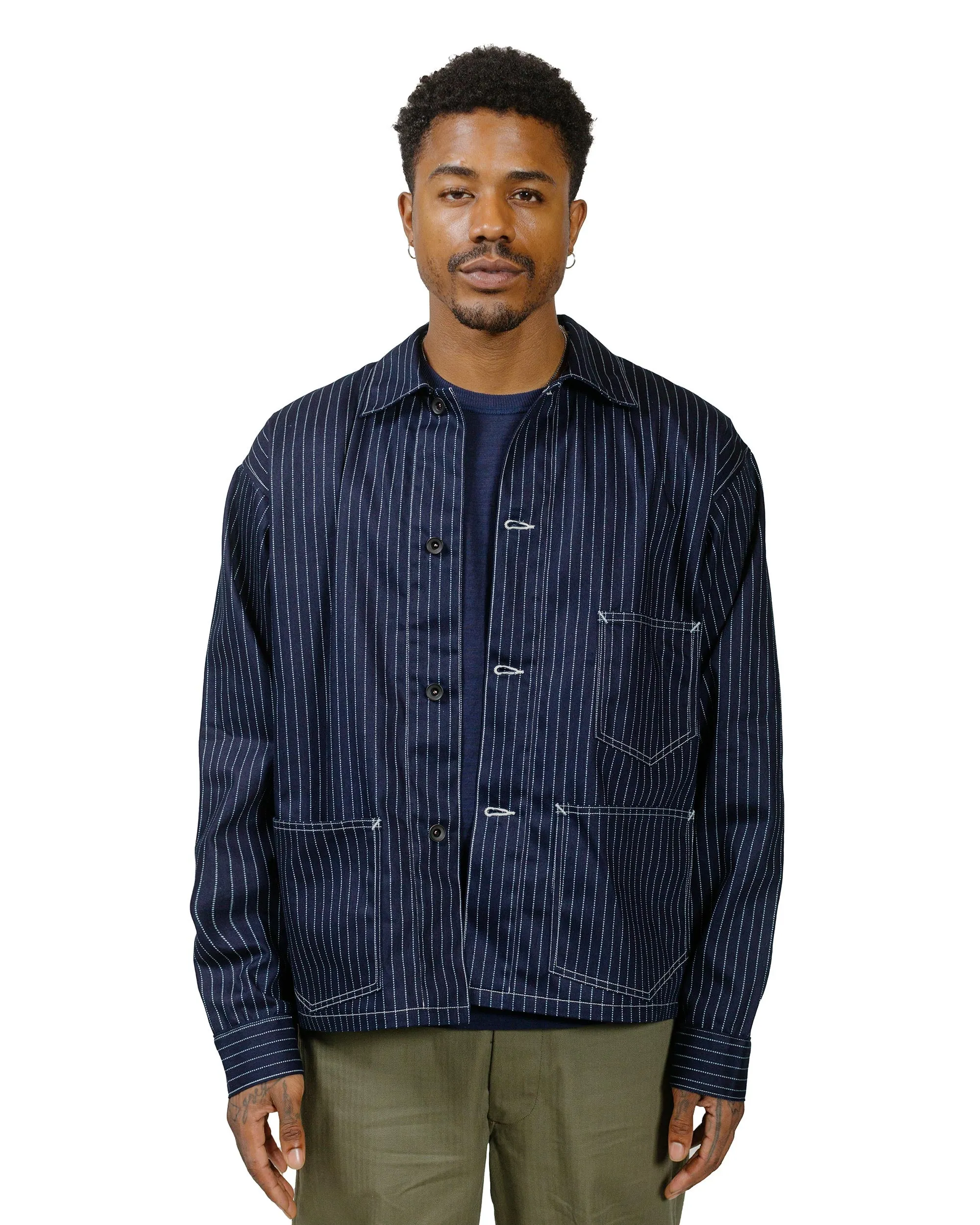 The Real McCoy's MJ24014 Wabash Chore Coat Indigo