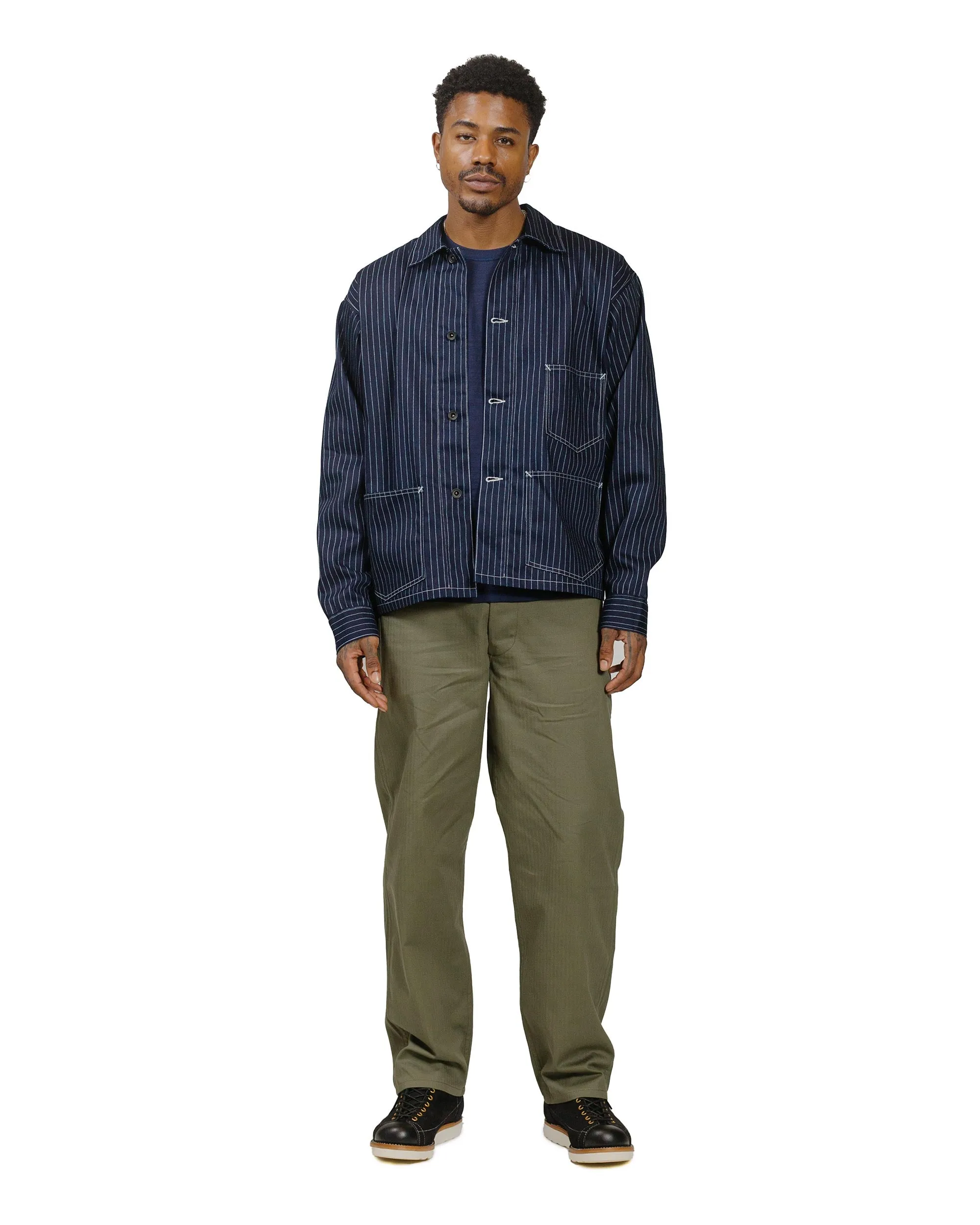 The Real McCoy's MJ24014 Wabash Chore Coat Indigo