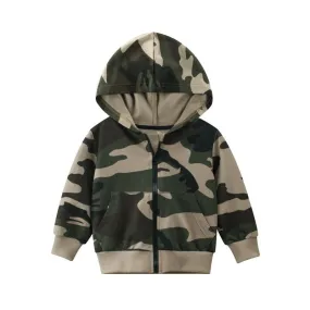 Toddler Boy/Girl Colorblock Zipper Hooded Jacket