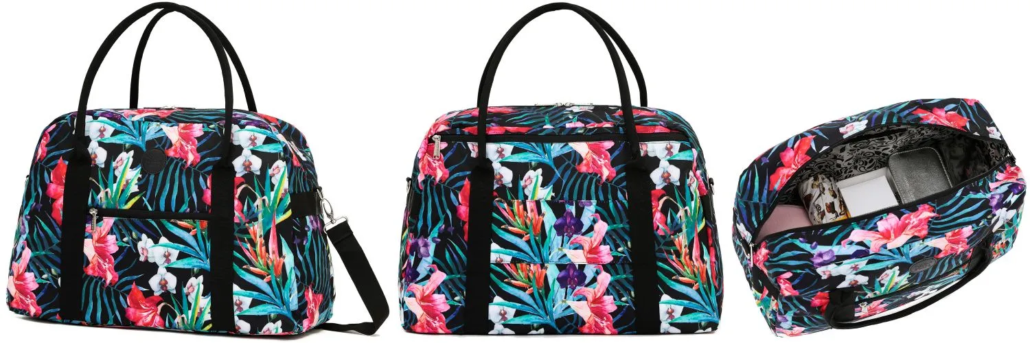 Tosca - TCA935 Fashion Tote/Duffle Bag - Black/Multi