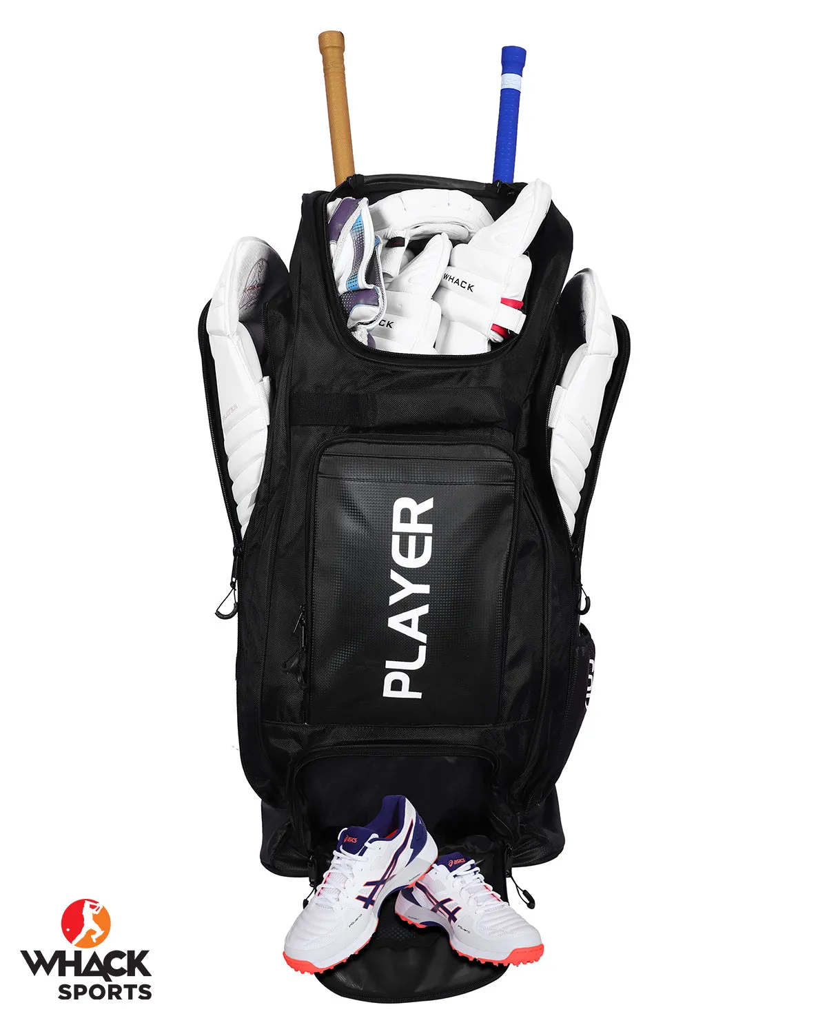 WHACK Players Cricket Kit Bag - Wheelie Duffle - Large - Senior