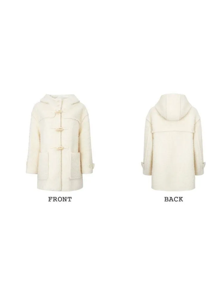 White wool coat【s0000004536】