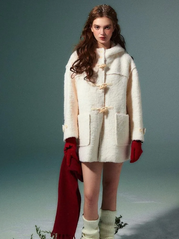 White wool coat【s0000004536】