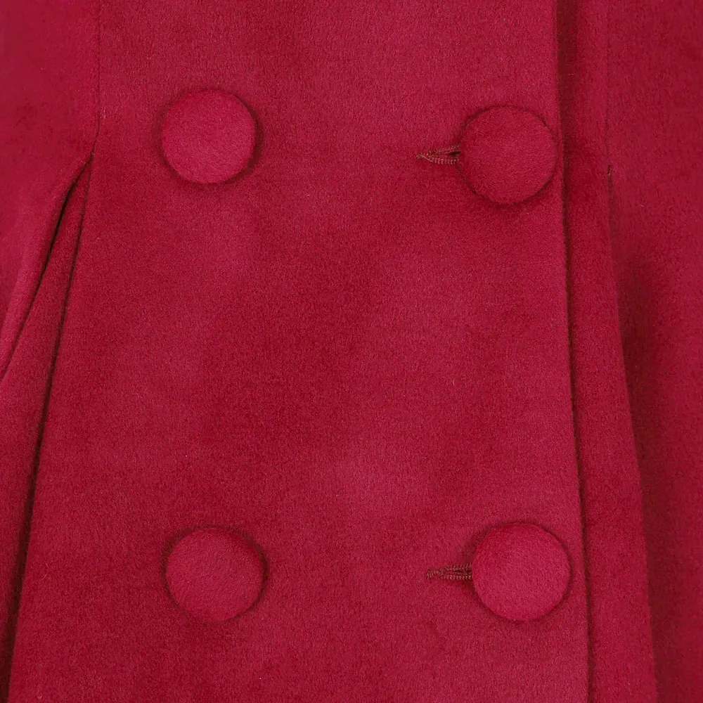 Wine Red Vintage Inspired Classic Swing Coat