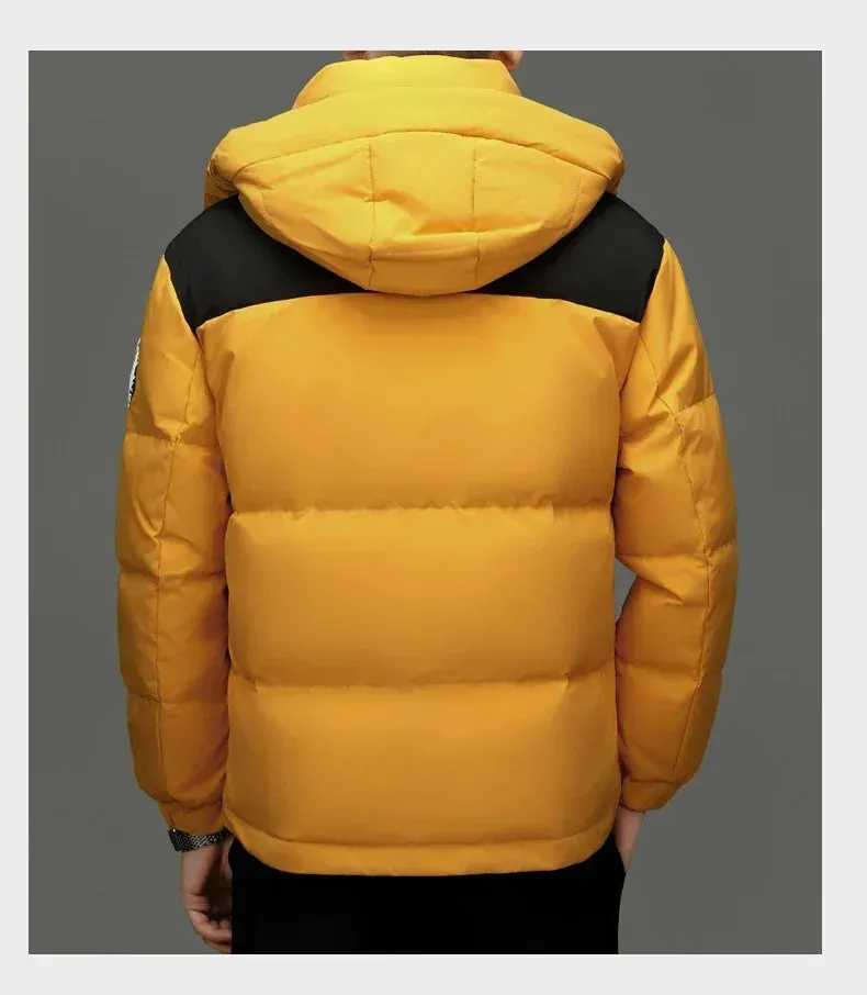 Winter New Down Jacket Men's Thick Warm White Duck Casual Coat Hooded Cold-proof Jack Clothing