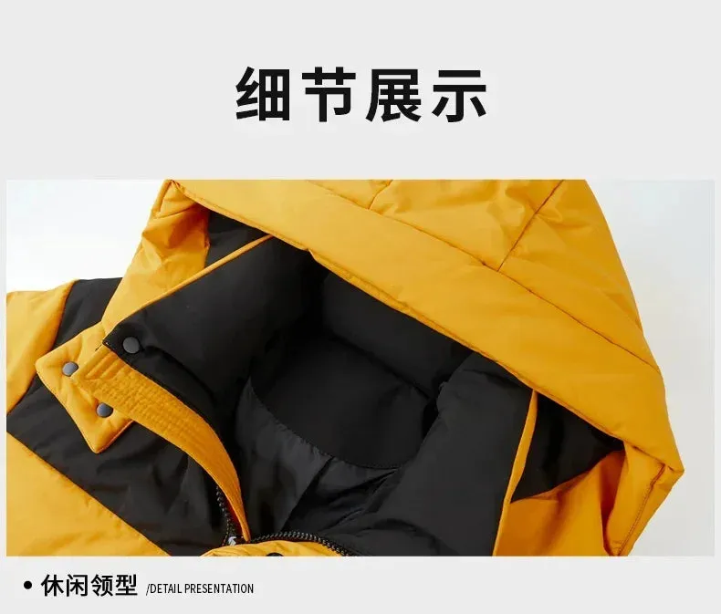 Winter New Down Jacket Men's Thick Warm White Duck Casual Coat Hooded Cold-proof Jack Clothing